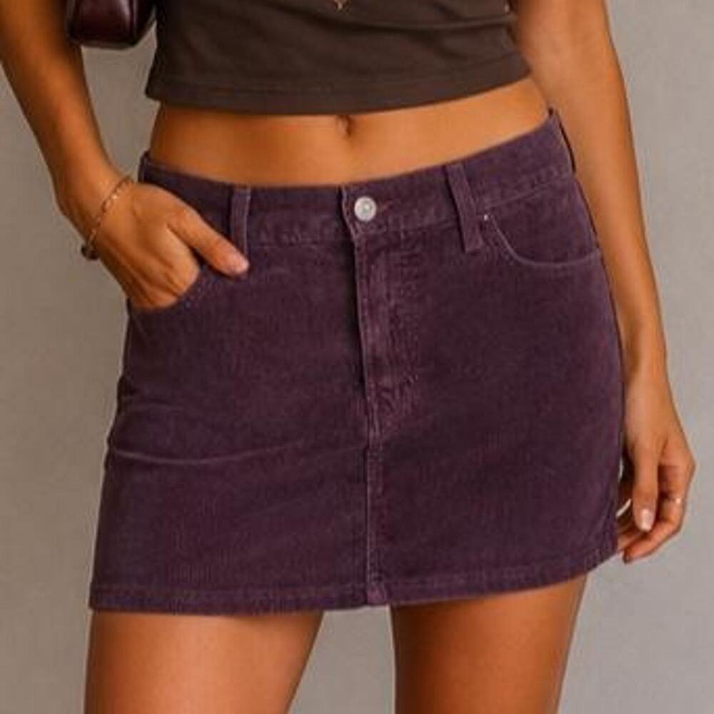Levi’s Purple Corduroy Icon Mini Skirt Y2K 90s Grunge Style Size 30